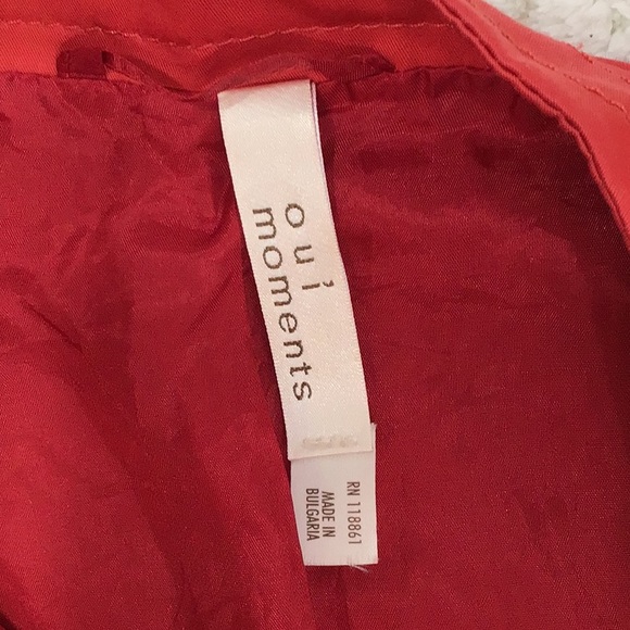 Oui Moments red cropped jacket - Picture 5 of 7